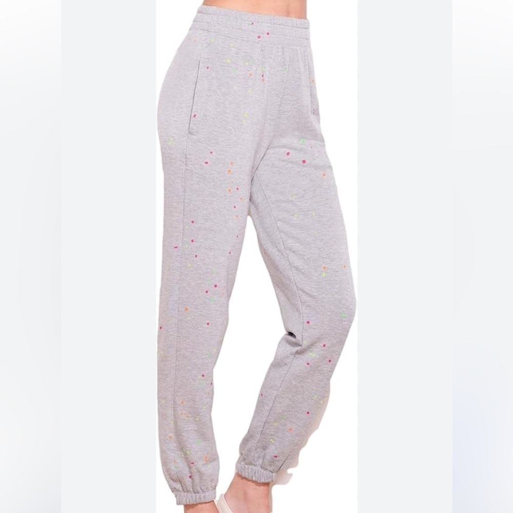 Anthropologie sundry paint splash gray sweat pants joggers